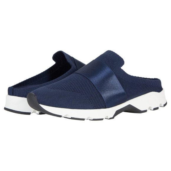Anne Klein NIB Women's Open Back ON THE GO Navy Sneakers, Size 8.5M - Picture 1 of 9
